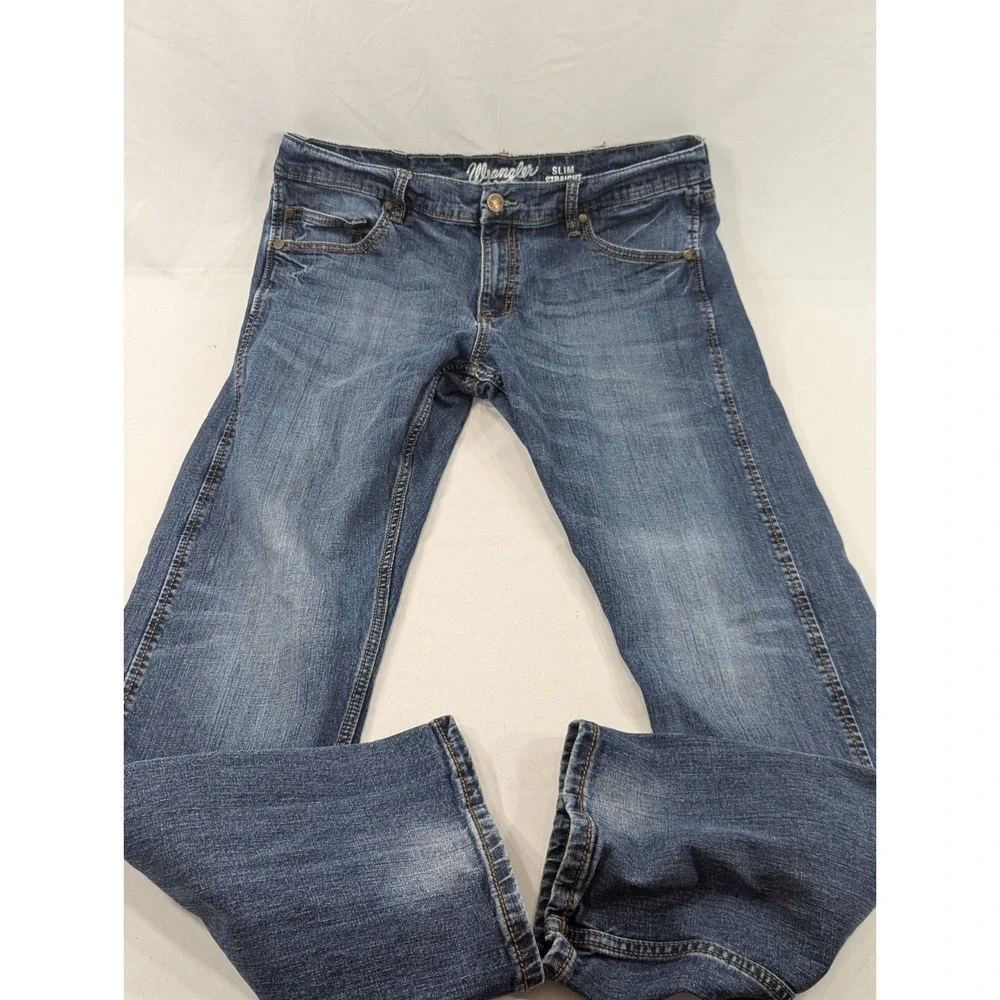 Wrangler Retro Slim Boot Cut 36x32 (35x34 Tag) Dark Wash‎  Jeans Western Rodeo